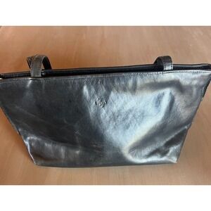 Vintage Original‎ Monsac MW Black Leather Handbag Elegant Timeless Purse Tote